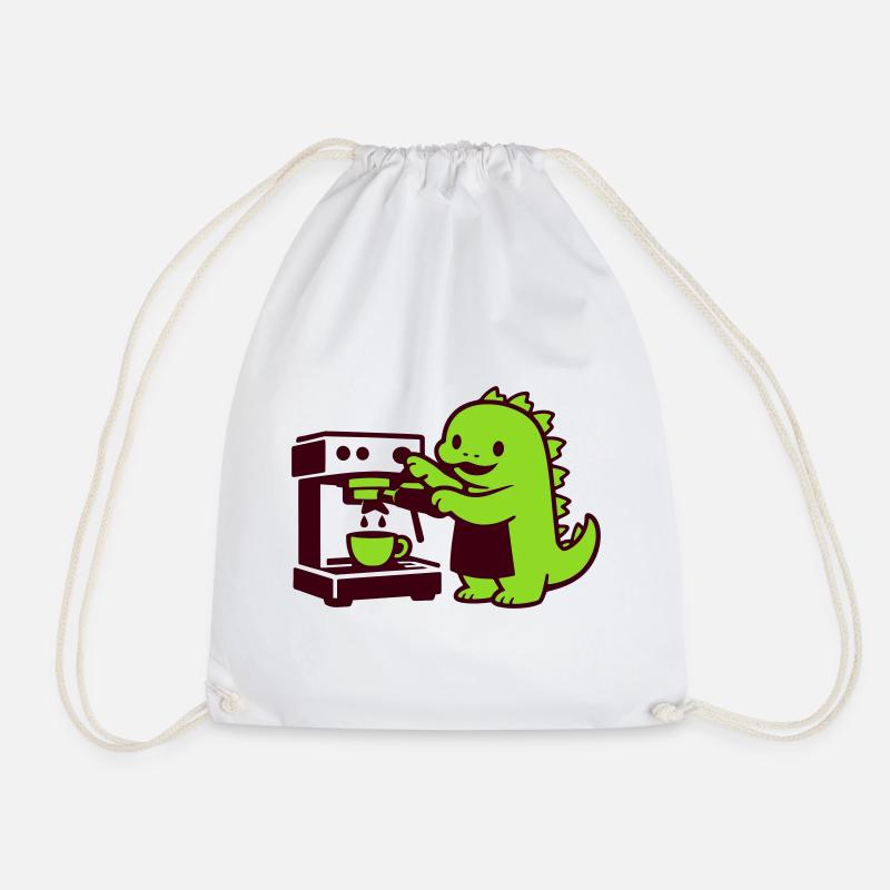 Le Mignon Dragon du Café - Sac de sport léger - blanc