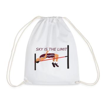 Saut en hauteur - Le ciel est la limite - Sac de sport léger - blanc - Devant