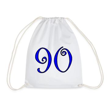 90. 90 ANS. 90e ANNIVERSAIRE. ANNIVERSAIRE 90 ANS. - Sac de sport léger - blanc - Devant