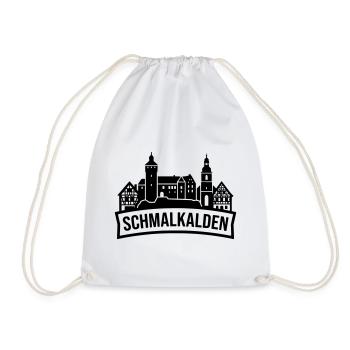 Schmalkalden Silhouette Wahrzeichen - Turnbeutel - Weiß - Vorne