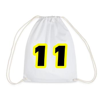 11 Number Symbol - Drawstring Bag - white - Front