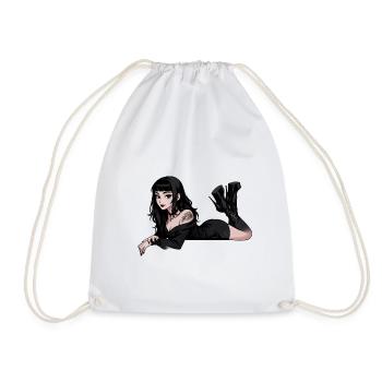 Gothic Pinup Dark Elegance - Drawstring Bag - white - Front