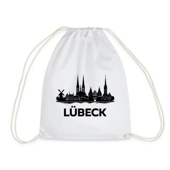 Lübeck Skyline - Turnbeutel - Weiß - Vorne