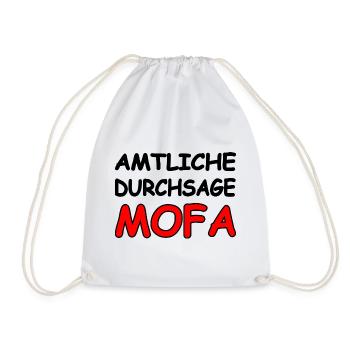 Mofa - Turnbeutel - Weiß - Vorne