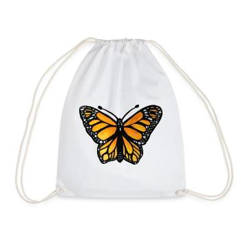 Monarch-Sonnenuntergangsschmetterling - Turnbeutel - Weiß - Vorne