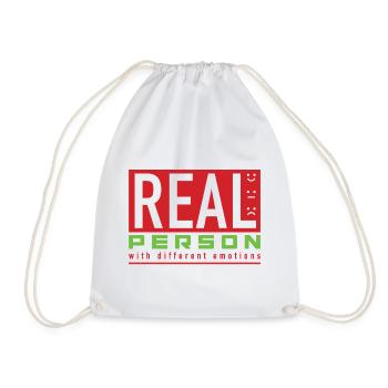 Real Person - Turnbeutel - Weiß - Vorne