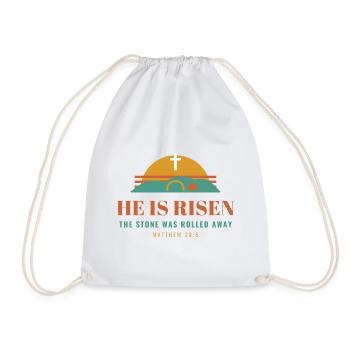 He Is Risen – Easter Christian Matthew 28:6 - Turnbeutel - Weiß - Vorne
