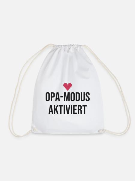 Opa-Modus aktiviert - Turnbeutel - Weiß