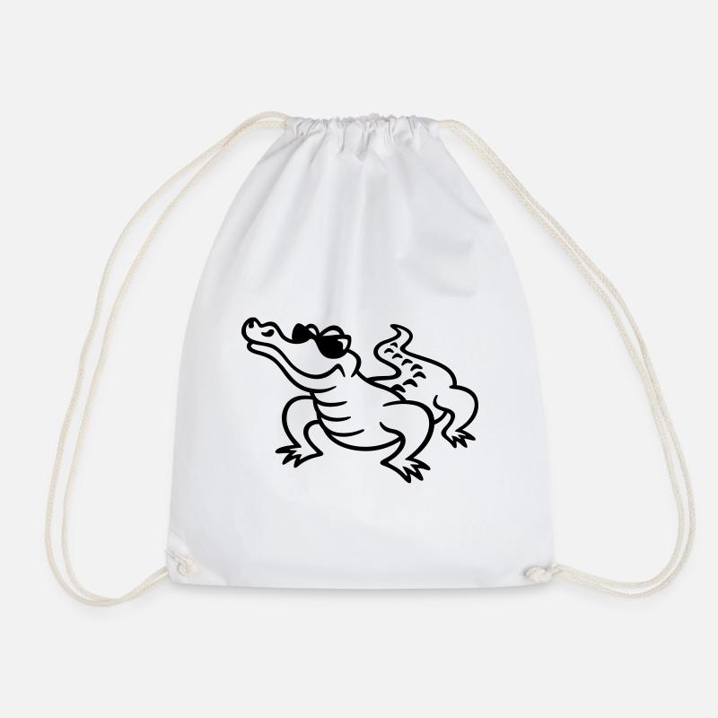 croco cool - Drawstring Bag - white
