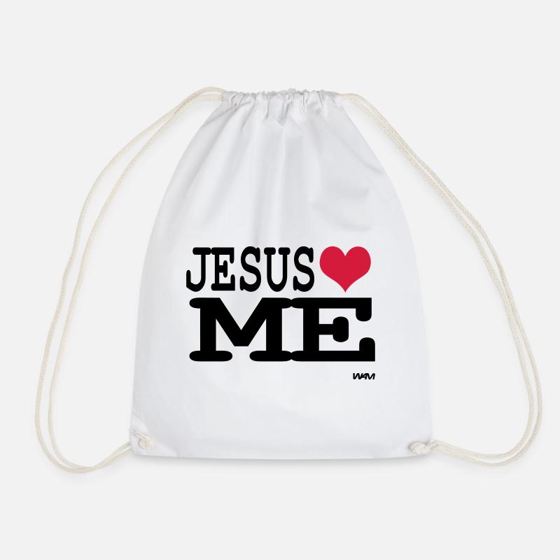 jesus loves me - Turnbeutel - Weiß