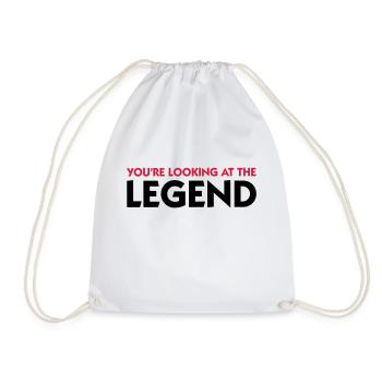 The legend is in front of you! - Drawstring Bag - white - Front
