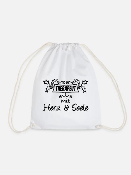 Therapeut - Herz & Seele Geschenk - Turnbeutel - Weiß