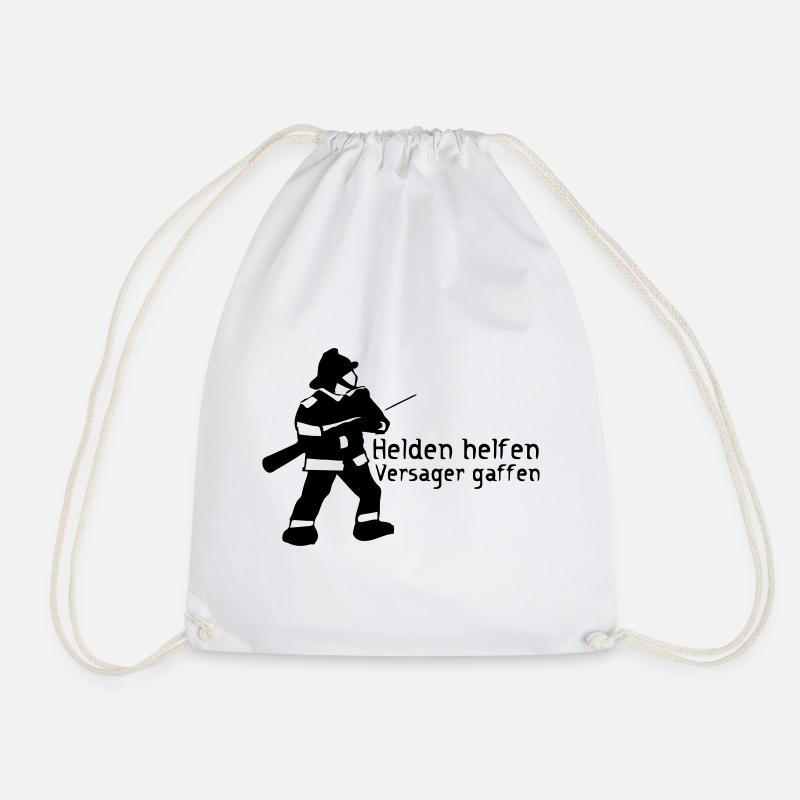 Helden vs Versager Feuerwehr Gaffer Geschenk - Turnbeutel - Weiß