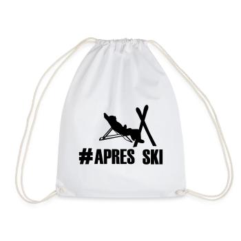 Ski, ski, ski, après-ski, freeski, hiver - Sac de sport léger - blanc - Devant
