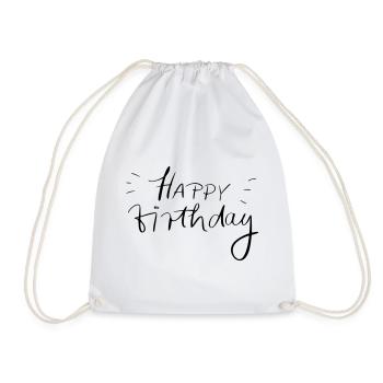 Joyeux anniversaire - Sac de sport léger - blanc - Devant