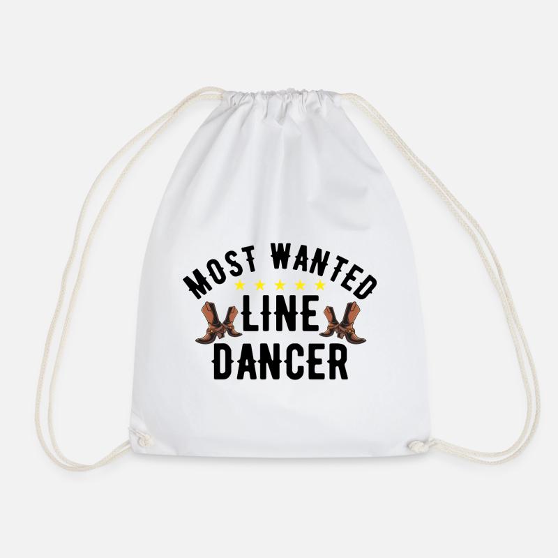 Most Wanted Line Dancer - Drawstring Bag - white