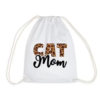 Cat Mom - Turnbeutel - Weiß - Vorne