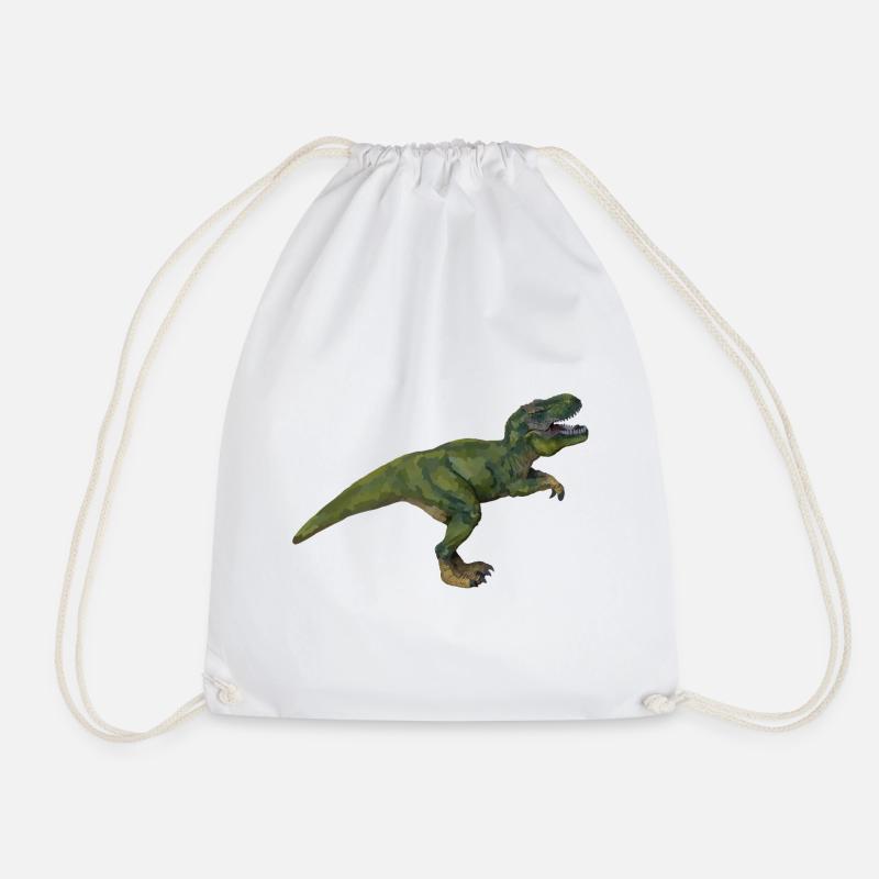Tom T-Rex - Drawstring Bag - white