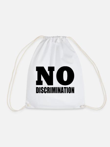 no discrimination - Turnbeutel - Weiß