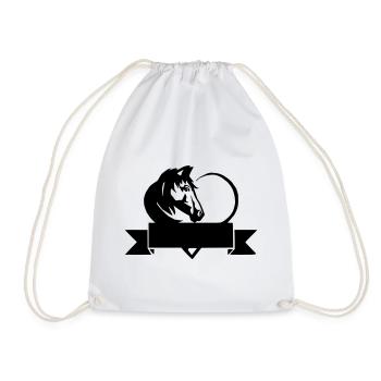 Nom du cheval Chemise Nom du cheval Cavalier Cheval - Sac de sport léger - blanc - Devant