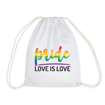 LGBTQ+ Stolz. Liebe ist Liebe. - Turnbeutel - Weiß - Vorne