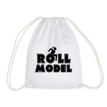 Female wheelchair user is a role model * - Drawstring Bag - white - Front