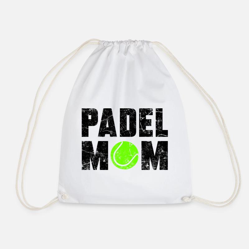 Padel Mom grunge - Drawstring Bag - white