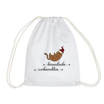 Geschenke zu Weihnachten für Katzenfreunde - Turnbeutel - Weiß - Vorne