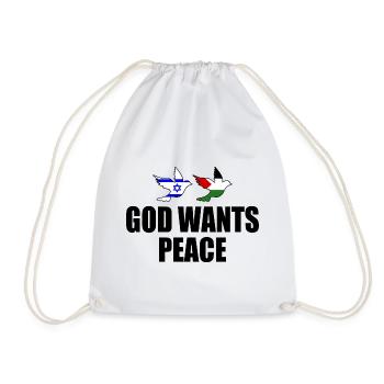 God wants peace for israel free palestine - Sac de sport léger - blanc - Devant