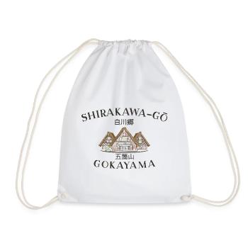 Dörfer Shirakawa-gō und Gokayama, Japan Welterbe - Turnbeutel - Weiß - Vorne