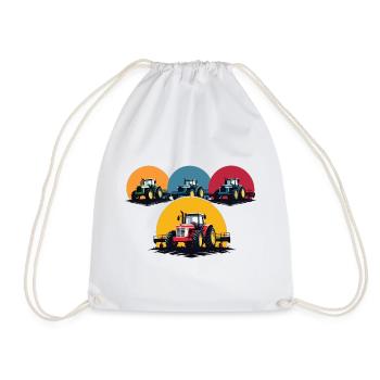 Tracteur agricole - Sac de sport léger - blanc - Devant