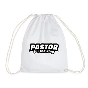 Geschenk für den Pastor, for the King Kollektion - Turnbeutel - Weiß - Vorne