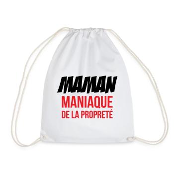 Maman maniaque de la propreté ! - Sac de sport léger - blanc - Devant