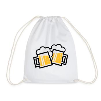 2 chopes à bière bavaroises toast (chopes à bière 2C) - Sac de sport léger - blanc - Devant
