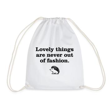 Lovely Things par Hedgehog Vintage - Sac de sport léger - blanc - Devant