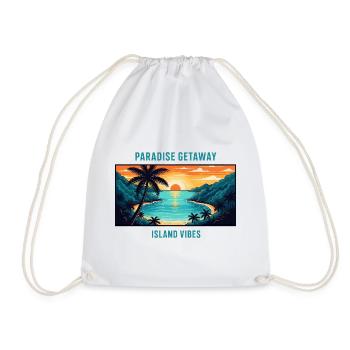 Bahamas, îles paradisiaques, plage tropicale, palmier de soleil - Sac de sport léger - blanc - Devant