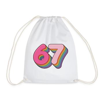 67 - T-shirt Funny Six Seven - Sac de sport léger - blanc - Devant