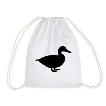 Duck - Drawstring Bag - white - Front