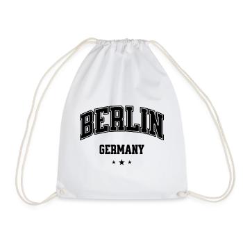 Berlin Arch Collegiate Logo - Drawstring Bag - white - Front