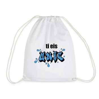 ti eis unic - Drawstring Bag - white - Front