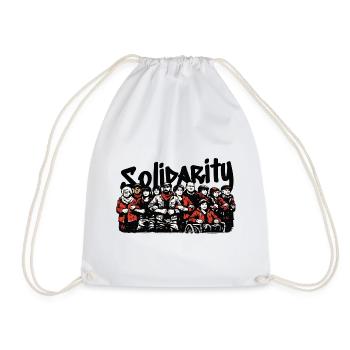 Community solidarity Antifascist - Drawstring Bag - white - Front