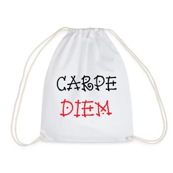 Carpe Diem - Epicurean - Drawstring Bag - white - Front