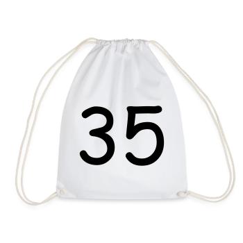 35 - Drawstring Bag - white - Front