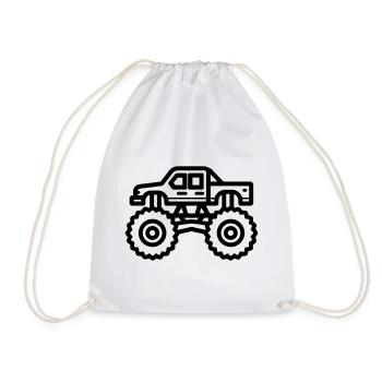 monster truck - Sac de sport léger - blanc - Devant