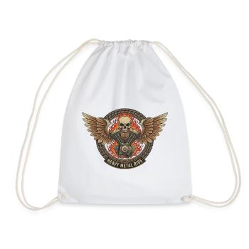 Moto Biker V-Twin Moteur Skull Skull Rocker - Sac de sport léger - blanc - Devant