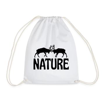 T-shirt Combat Deer Nature Forêt Sauvage - Sac de sport léger - blanc - Devant