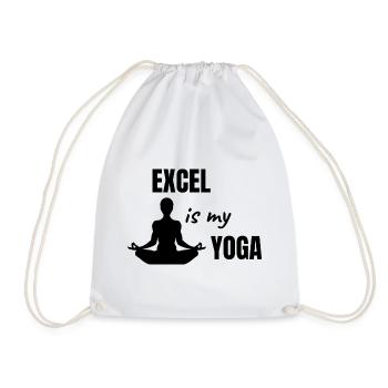 Excel est mon yoga - Cadeau drôle de bureau - Sac de sport léger - blanc - Devant