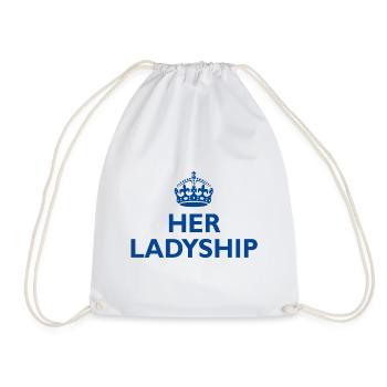 Ihre Ladyship – ein Design für elegante Damen - Turnbeutel - Weiß - Vorne