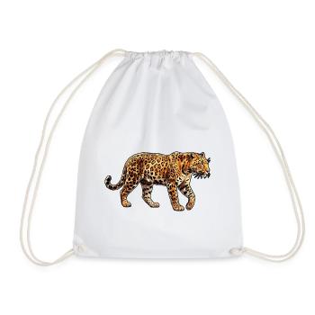 Poly Stil Leopard - Turnbeutel - Weiß - Vorne
