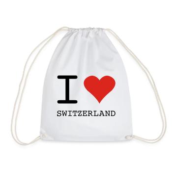 I LOVE SWITZERLAND - Turnbeutel - Weiß - Vorne